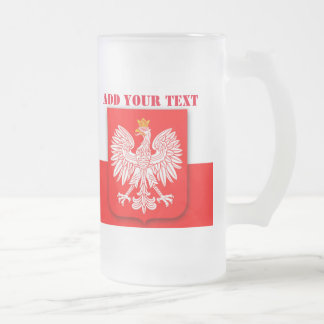 Caneca De Cerveja Vidro Jateado Futebol de Polônia Futebol - Futebol Polska Patrió