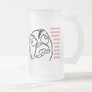 Caneca De Cerveja Vidro Jateado Fuuuu do fuuu da cara da raiva