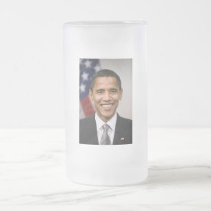 Caneca De Cerveja Vidro Jateado Gabinete do Presidente Eleitor Barack Obama
