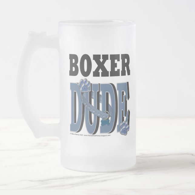 Caneca De Cerveja Vidro Jateado GAJO do pugilista (Esquerda)