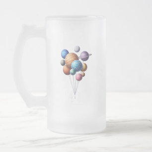 Caneca De Cerveja Vidro Jateado Galáxia