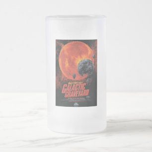 Caneca De Cerveja Vidro Jateado Galáxias de Horrores do Halloween do Cemitério Esp