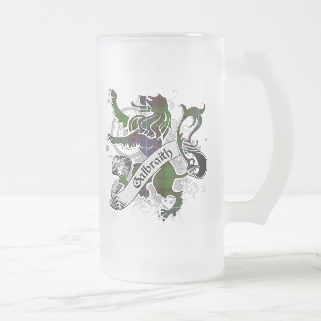 Caneca De Cerveja Vidro Jateado Galbraith Tartan Lion (Direita)