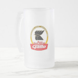 Caneca De Cerveja Vidro Jateado Galo de dias de os pais