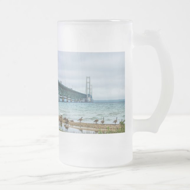 Caneca De Cerveja Vidro Jateado Gansos No Mighty Mac (Direita)