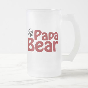 Caneca De Cerveja Vidro Jateado Garra de urso da papá