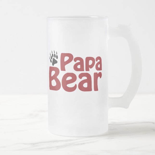 Caneca De Cerveja Vidro Jateado Garra de urso da papá (Direita)