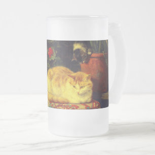 Caneca De Cerveja Vidro Jateado Gatinhos no Play