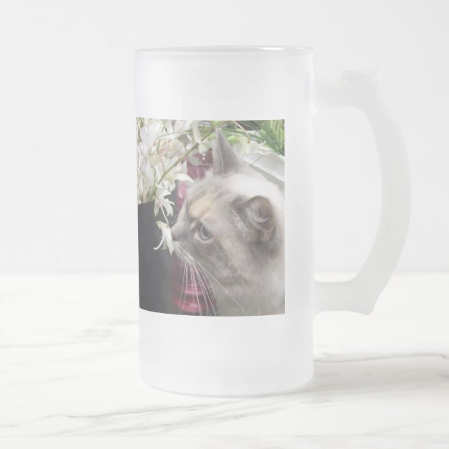 Caneca De Cerveja Vidro Jateado Gato (Direita)
