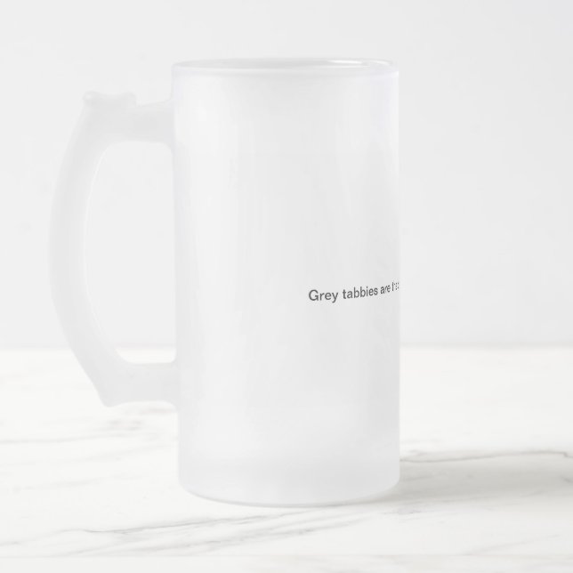 Caneca De Cerveja Vidro Jateado Gato de gato malhado cinzento (Esquerda)
