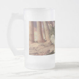 CANECA DE CERVEJA VIDRO JATEADO GATOS DE GRÉCIA