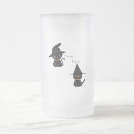 Caneca De Cerveja Vidro Jateado Gatos Pretos do Pocus do Hocus