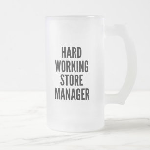 Caneca De Cerveja Vidro Jateado Gerenciador de Loja de Trabalho do duro