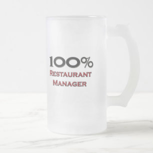 Caneca De Cerveja Vidro Jateado Gerente do restaurante de 100 por cento