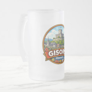 Caneca De Cerveja Vidro Jateado Gisors França 