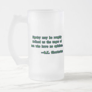 Caneca De Cerveja Vidro Jateado GK Chesterton & Bigotry