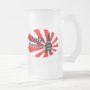 Caneca De Cerveja Vidro Jateado Gnomo de Ninja