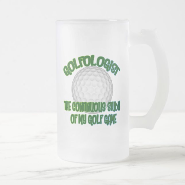 Caneca De Cerveja Vidro Jateado Golfologist (Direita)