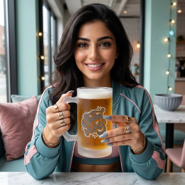 Caneca De Cerveja Vidro Jateado Good Vibes