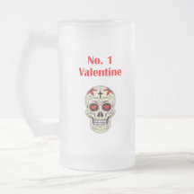 Gótica Número 1 Namorados Crânio de Açúcar Cardíac