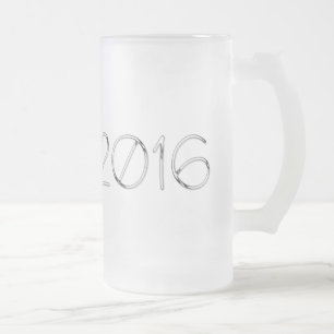 Caneca De Cerveja Vidro Jateado Graduação Chrome 2016 Mug 2