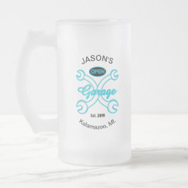 Caneca De Cerveja Vidro Jateado Gráficos de Garagem