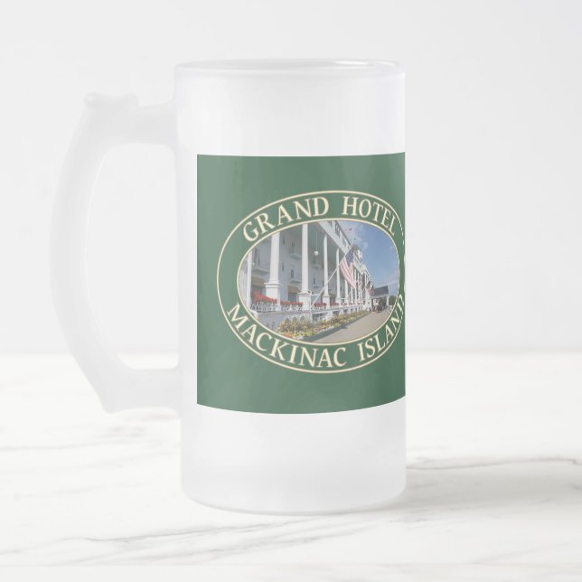 Caneca De Cerveja Vidro Jateado Grand Hotel em Mackinac Island, Michigan (Esquerda)