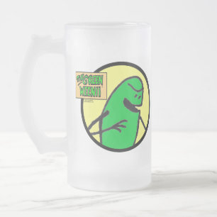 Caneca De Cerveja Vidro Jateado Green Weenii Beer Mug