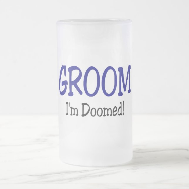 Caneca De Cerveja Vidro Jateado Groom Im Doomed Wedding (Centro)