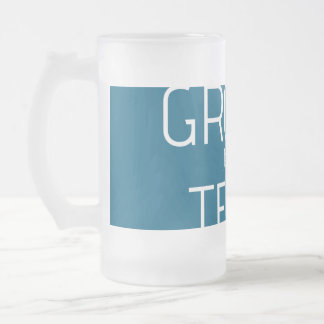 Caneca De Cerveja Vidro Jateado groomsman bold groom team gray blue white bachelor