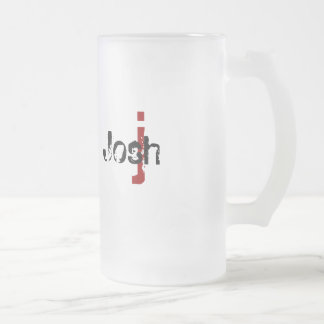 Caneca De Cerveja Vidro Jateado Grunge Monograma