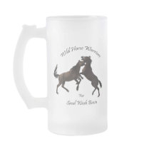 Guerreiros do cavalo selvagem para a bacia de