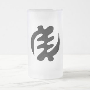 Caneca De Cerveja Vidro Jateado Gye Nyame Deus é o símbolo de Adinkra supremo