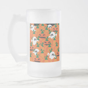 Caneca De Cerveja Vidro Jateado Halloween Fantasmas Assombrados Pumpkin Patch