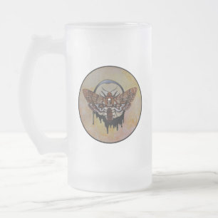 Caneca De Cerveja Vidro Jateado Hawk Moth, Chefe da Morte