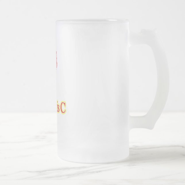 Caneca De Cerveja Vidro Jateado Hepatite C (Direita)