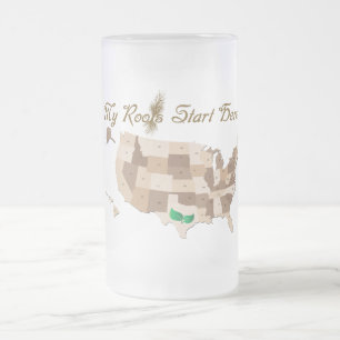 Caneca De Cerveja Vidro Jateado Heritage Roots Mug