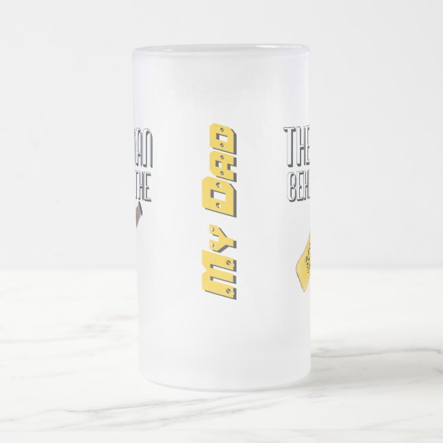 Caneca De Cerveja Vidro Jateado Homem atrás da Cerveja - Minha Pai (Centro)