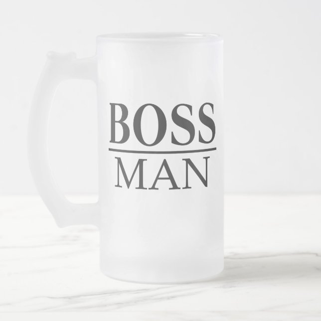 CANECA DE CERVEJA VIDRO JATEADO HOMEM DO CHEFE (Esquerda)