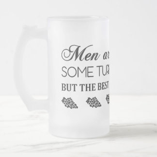 CANECA DE CERVEJA VIDRO JATEADO HOMENS SÃO COMO VINHO...