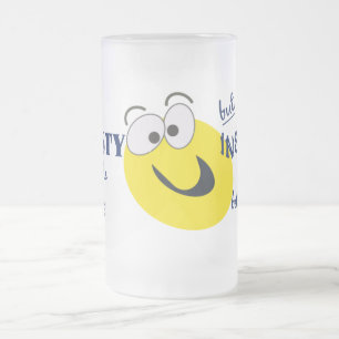 Caneca De Cerveja Vidro Jateado Honestidade/Abóbora