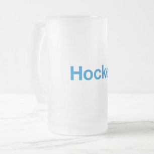 Caneca De Cerveja Vidro Jateado Hóquei