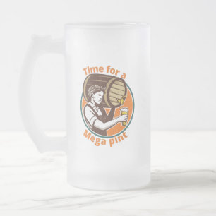 Caneca De Cerveja Vidro Jateado Hora de um megapint