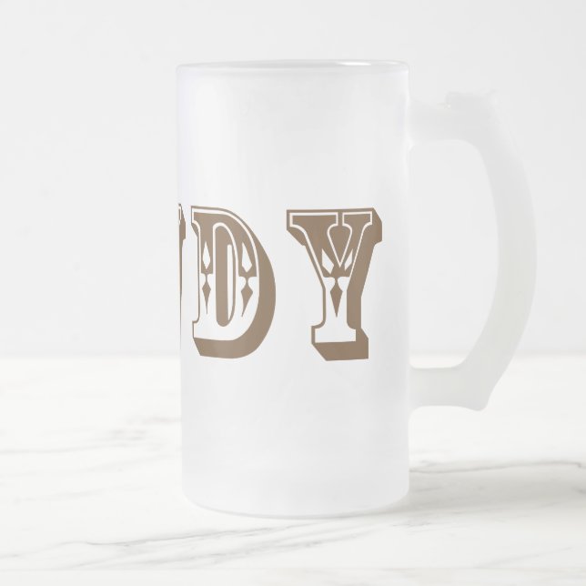Caneca De Cerveja Vidro Jateado Howdy (Direita)