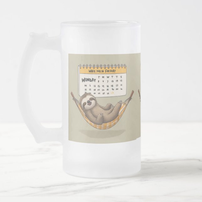 Caneca De Cerveja Vidro Jateado Humor de Segunda (Esquerda)