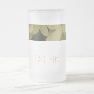 Caneca De Cerveja Vidro Jateado Hydrangea