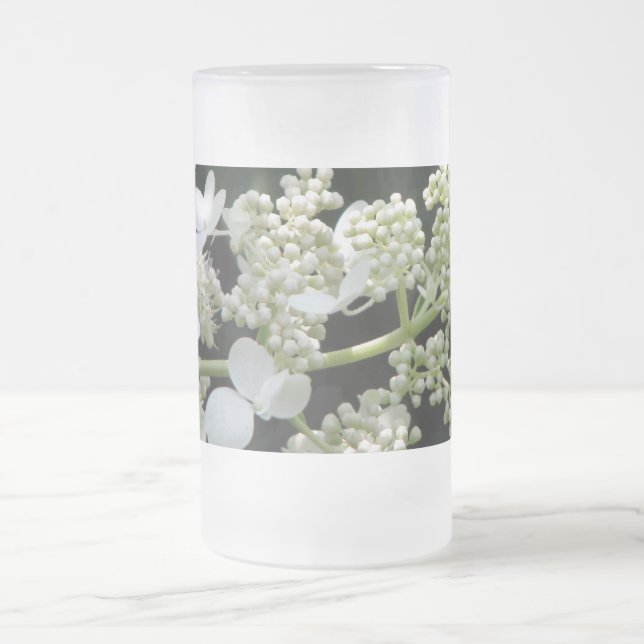 Caneca De Cerveja Vidro Jateado Hydrangea Mug (Centro)