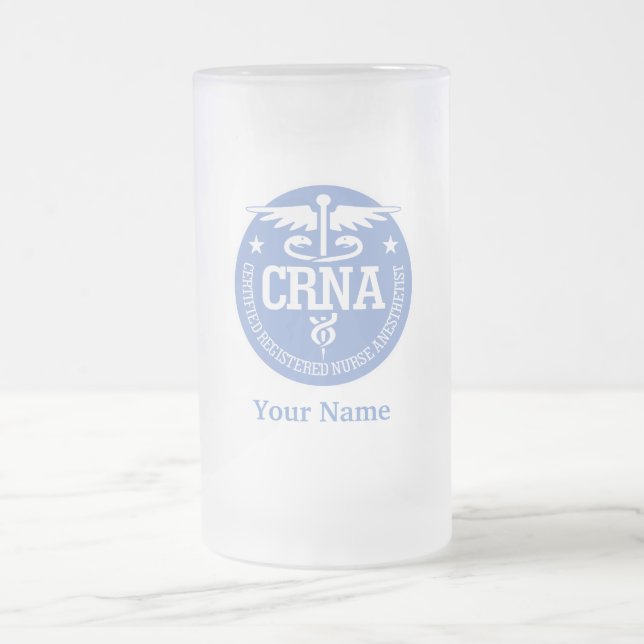 Caneca De Cerveja Vidro Jateado Ideias de presentes do Caduceus CRNA (Centro)