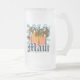 Caneca De Cerveja Vidro Jateado Ilha da lembrança de Maui Havaí