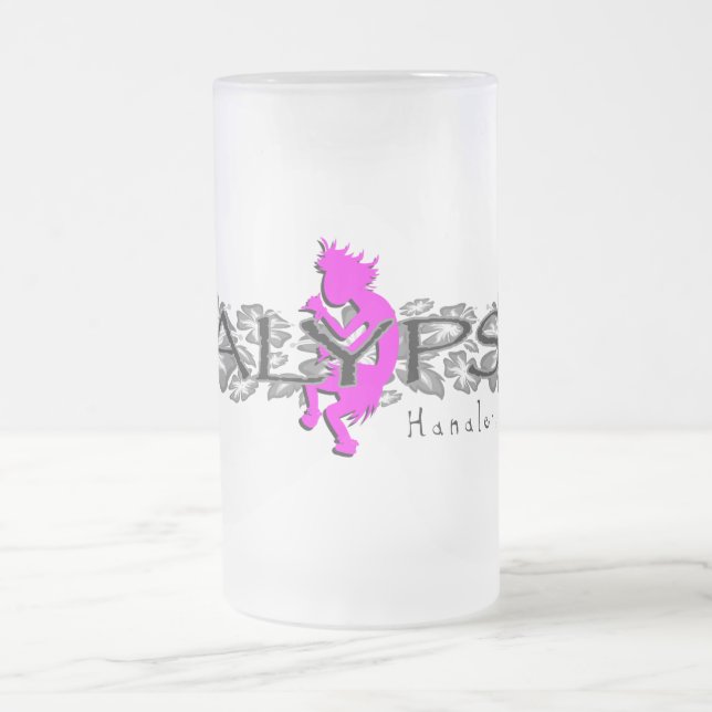 Caneca De Cerveja Vidro Jateado Ilha de Kalypso Kane floral (Centro)
